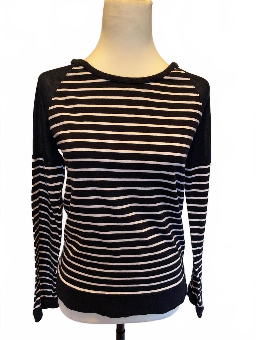 GAP Navy White Striped Raglan Long Sleeve Top XS Cotton Modal Normcore Preppy